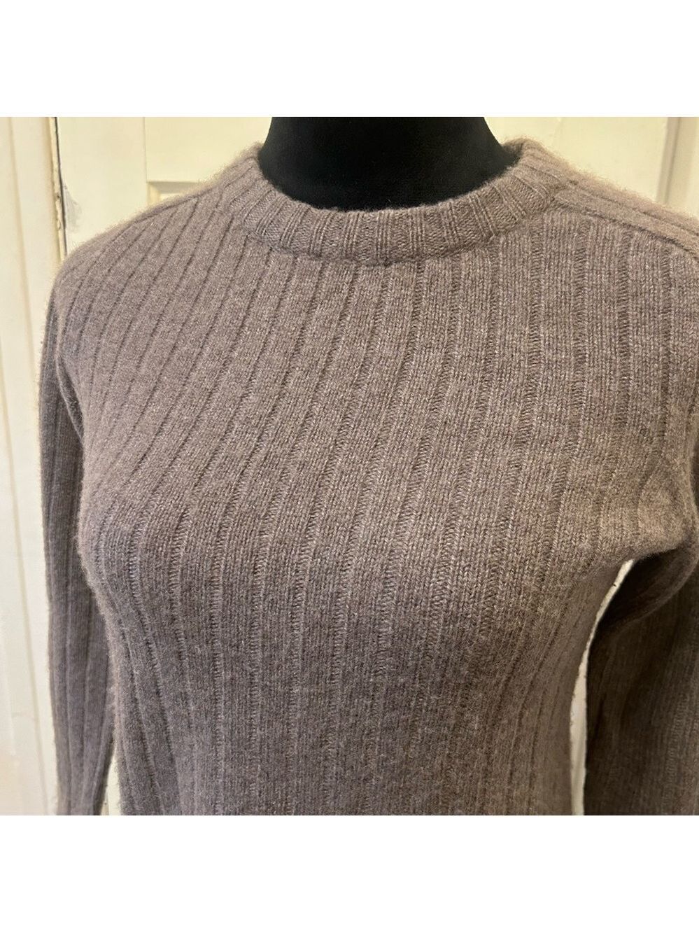 Women's Ribbed Sweater - Gray - Picture 2 of 7